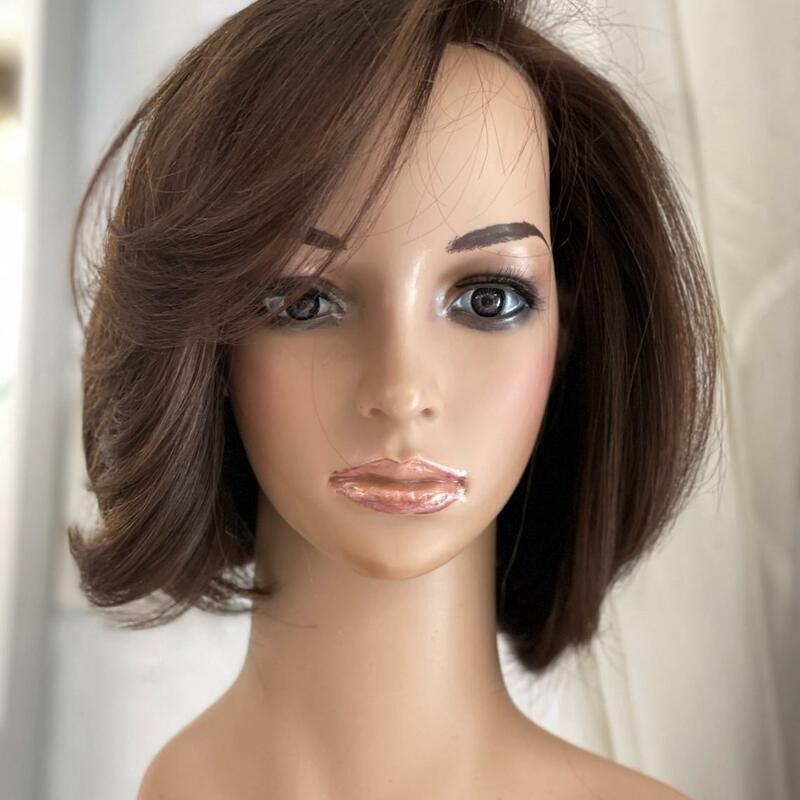 Custom Human Hair Hand Tied Form Fitted to Client.  Color Highlights to Spec.  Medical wig cranial prosthesis