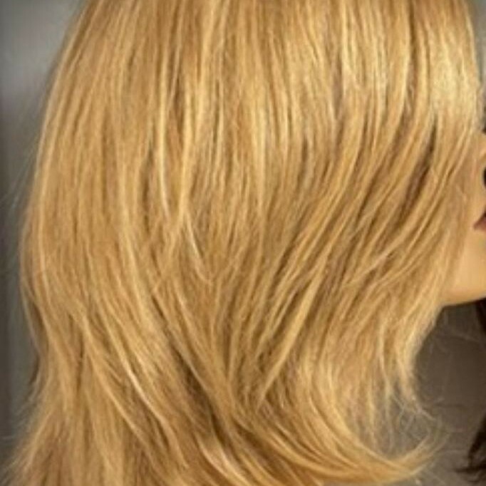 Custom Human Hair Hand Tied Form Fitted to Client.  Color Highlights to Spec.  Medical wig cranial prosthesis